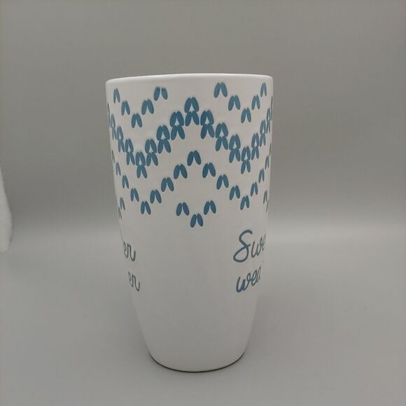 Kohls St Nicholas Square Sweater Weather Tall Mug 24 oz White Blue - Picture 2 of 7